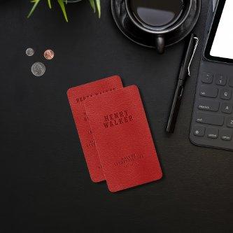 Elegant Red Faux Vegan Leather