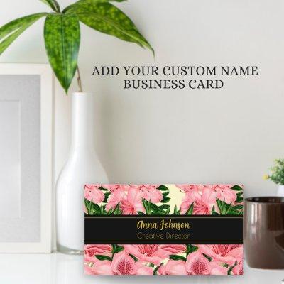Elegant Red Floral Custom Name