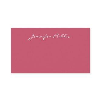 Elegant Red Handwritten Name Professional Modern