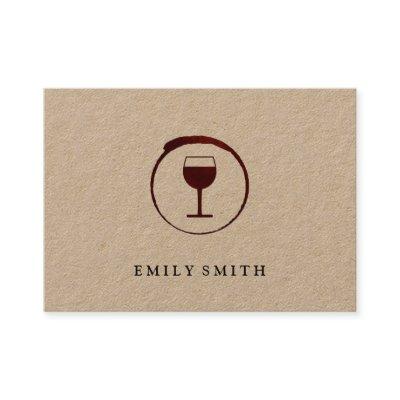 Elegant Red Wine Stain with Wine Glass