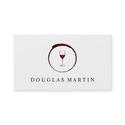 Elegant Red Wine Stain with Wine Glass