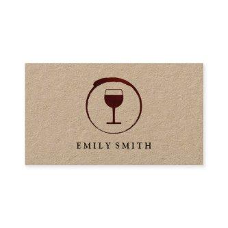 Elegant Red Wine Stain with Wine Glass