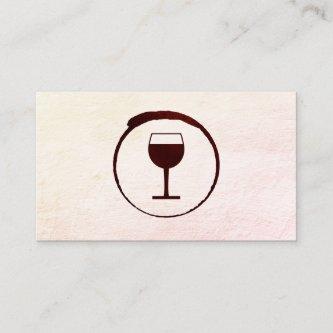 Elegant Red Wine Stain with Wine Glass