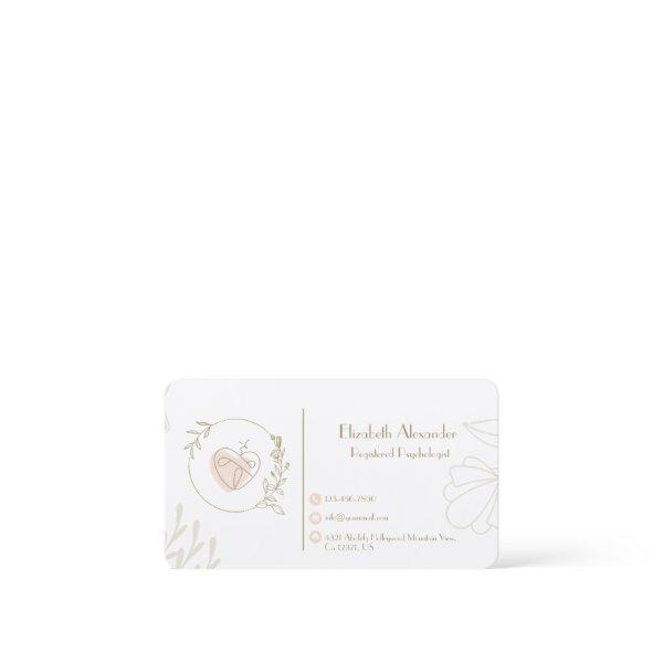 Elegant Registered Psychologist  Appointment Card