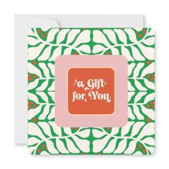 Elegant  Retro Christmas  Gift Certificate