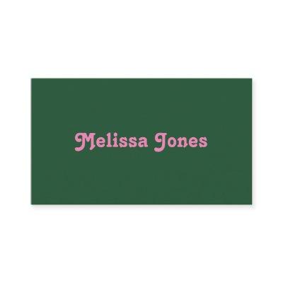Elegant Retro Green Pink Professional
