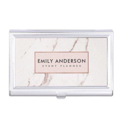 ELEGANT ROSE GOLD BLUSH PINK COPPER MARBLE TEXTURE  CASE