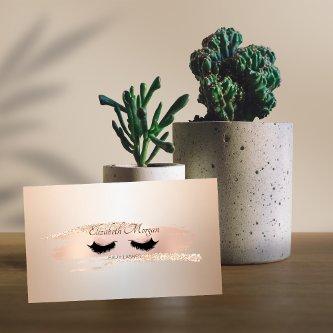 Elegant Rose Gold Brush Stroke,Faux Lashes Mini