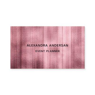 Elegant Rose Gold Brushed Metal Professional