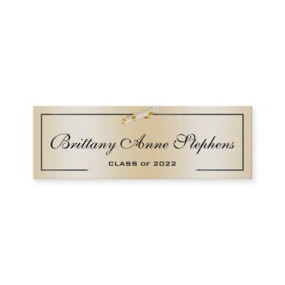 Elegant Rose Gold Diploma Name Card Insert