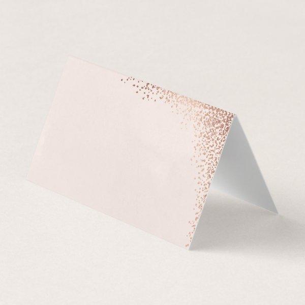 Elegant Rose Gold Foil Wedding Place Cards
