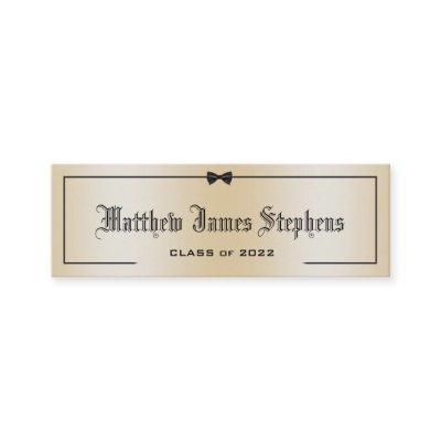 Elegant Rose Gold Formal Graduation Name Card