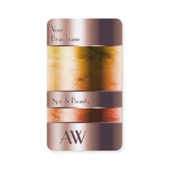 Elegant Rose Gold Glass Can Orange Fluids Initials