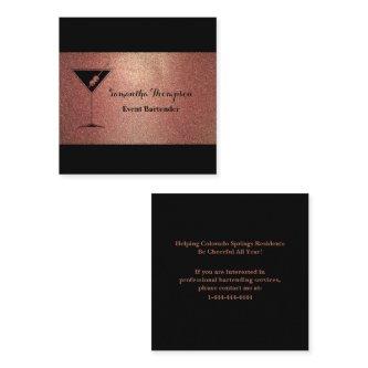 Elegant Rose Gold Glitter Bartender
