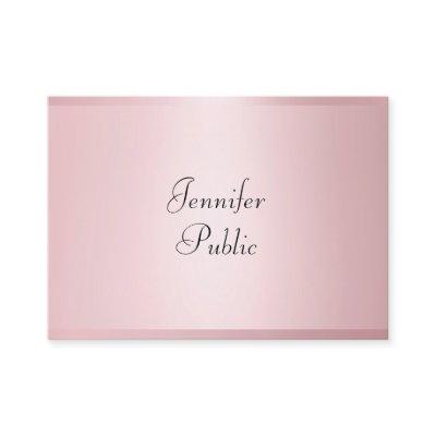Elegant Rose Gold Modern Handwritten Professional