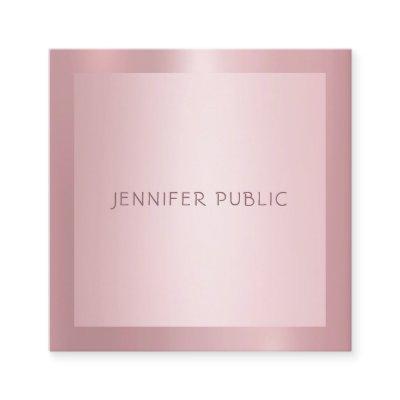 Elegant Rose Gold Professional Modern Template Square