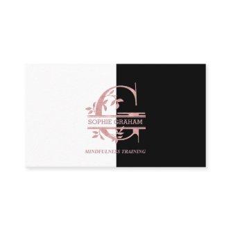 Elegant Rose Gold Split Custom Monogram Letter G