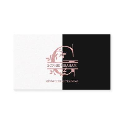 Elegant Rose Gold Split Custom Monogram Letter G