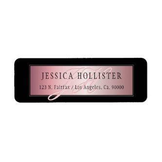 Elegant Rose Gold | Your Name & Address Label