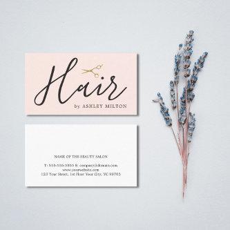 Elegant Rose White Golden Scissors Hair Stylist