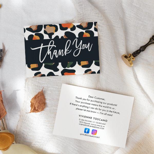 Elegant Safari Thank you for your purchase  Enclosure Card