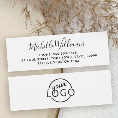 Elegant script add logo white Mini