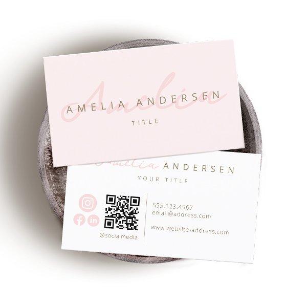 Elegant  Script Blush Pink