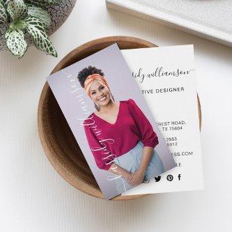 Elegant Script Calligraphy Company Name & Photo