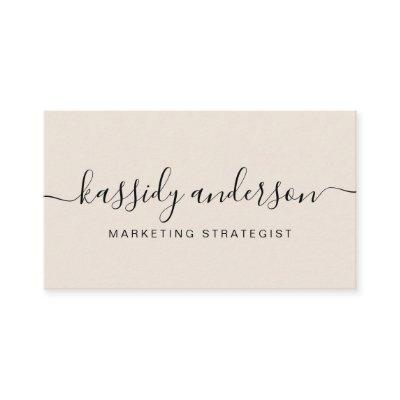 Elegant Script Calligraphy Typographic Logo Cream