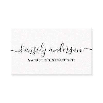 Elegant Script Calligraphy Typographic Logo White
