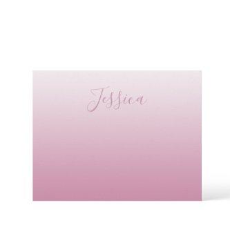 Elegant Script & Editable Pink (any color) Ombre Letterhead