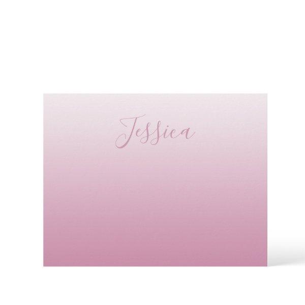 Elegant Script & Editable Pink (any color) Ombre Letterhead