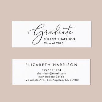 Elegant Script Graduation Name  Mini