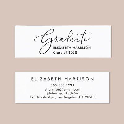 Elegant Script Graduation Name  Mini