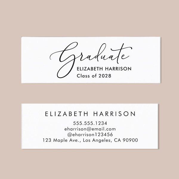 Elegant Script Graduation Name  Mini