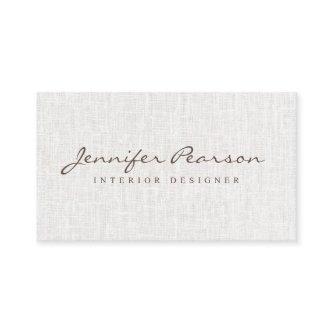 Elegant script logo simple chic modern beige linen