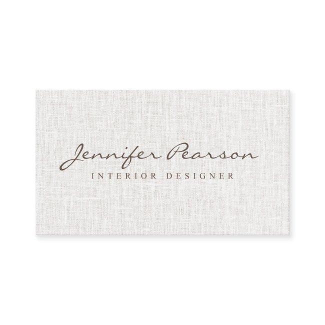 Elegant script logo simple chic modern beige linen