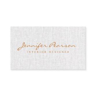 Elegant script logo simple chic modern gray linen