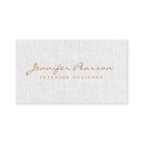 Elegant script logo simple chic modern gray linen