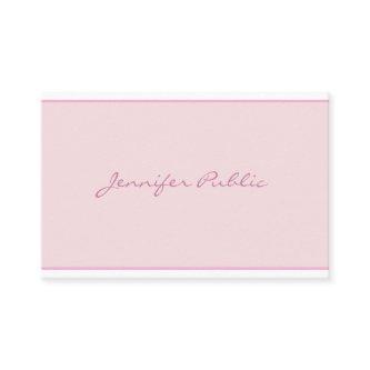 Elegant Script Modern Pink Sleek Minimal Plain Top
