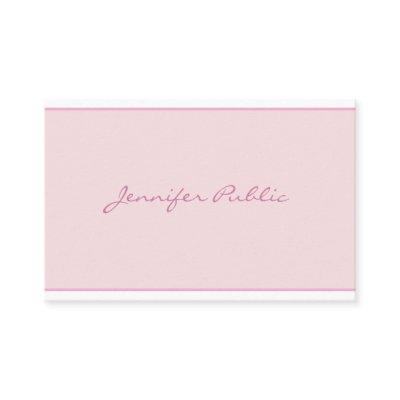 Elegant Script Modern Pink Sleek Minimal Plain Top