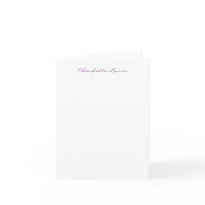Elegant Script Plain Modern Minimalist Note Card