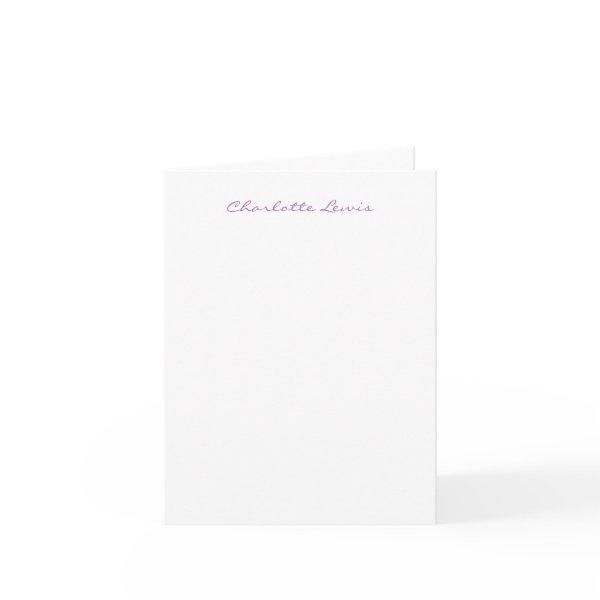 Elegant Script Plain Modern Minimalist Note Card
