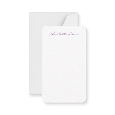 Elegant Script Plain Modern Minimalist Note Card