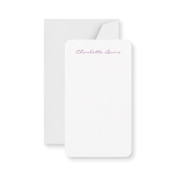 Elegant Script Plain Modern Minimalist Note Card