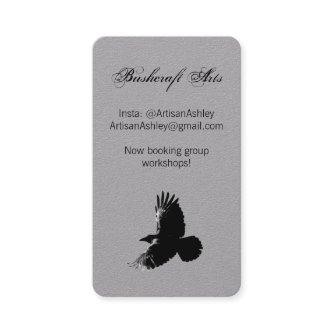 Elegant Script Raven Crow Bird Artist Monogram