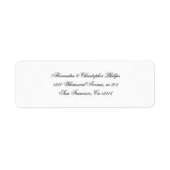 Elegant Script Simple Return Address DYI Label