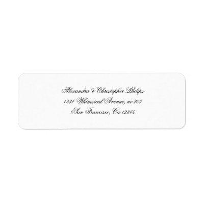 Elegant Script Simple Return Address DYI Label