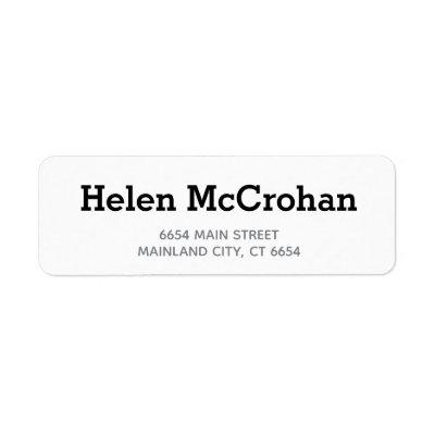 Elegant Script Typography Return Address Label