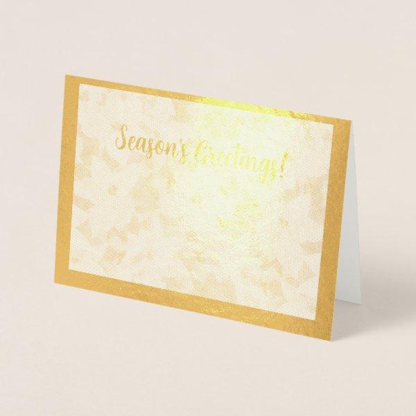 Elegant Season's Greetings Business Holiday Foil Card